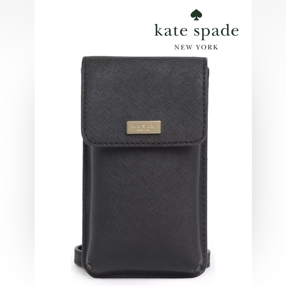 Kate Spade New York North South Flap Iphone Case Saffiano Leather Crossbody